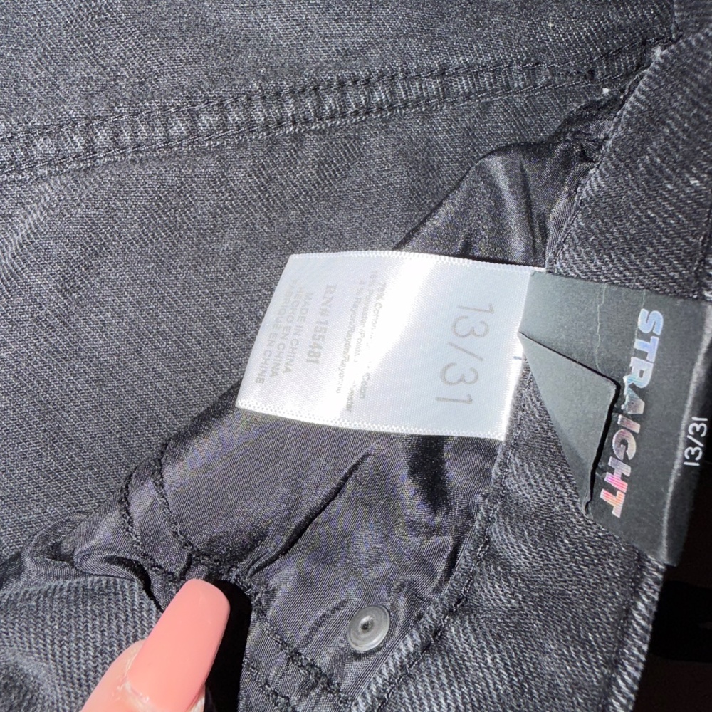 Classic Studio Y Charcoal NWT dark wash black denim high rise Women's Straight J - Picture 5 of 9